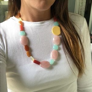 Anthropologie multi-colored stone necklace